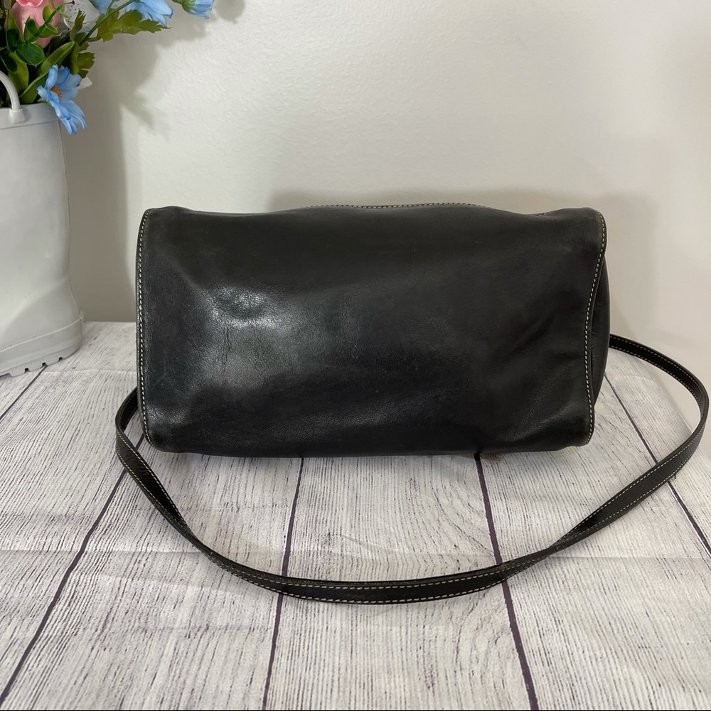 COACH Satchel Crossbody Doctor Satchel Bag Black Leather - Picture 9 of 11